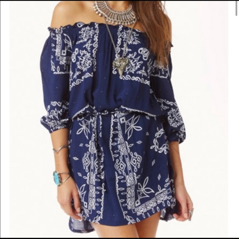 Faithfull the brand wanderer dress XS blue